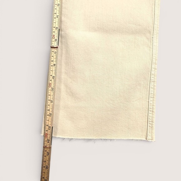 Judy Blue High Waist Cream Jeans Size 5/27 Garment Dyed Raw Hem NWT - Picture 12 of 14
